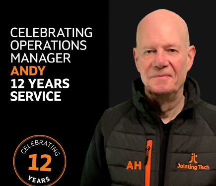 We’re proud to recognise Andy Haycock for an incredible 12 years of service at Jointing Tech — a milestone that reflects his dedication, leadership, and commitment to operational excellence.
