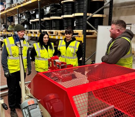 Our NC warehouse team took part in a formal training session focused on process management and accuracy with our cable winding machine.