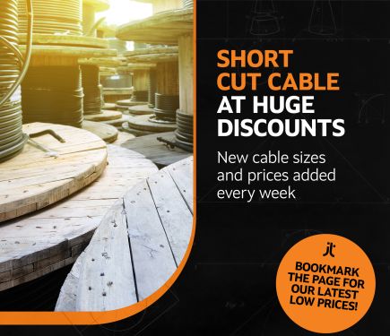 Our short‑cut cable stock now online with HUGE discounts