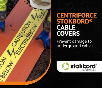 Stokbord® from Centriforce cable protection is a market leading solution for safeguarding high‑voltage and underground utility assets
