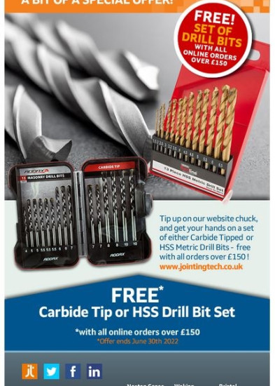 FREE Drill Bits with Online Orders over £150!