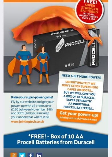 Free Duracell Batteries with Online Orders