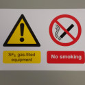 SF6 Warning Label - Self Adhesive