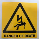 Danger of Death Label (Adhesive)
