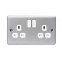 Metal 13A Switched Socket