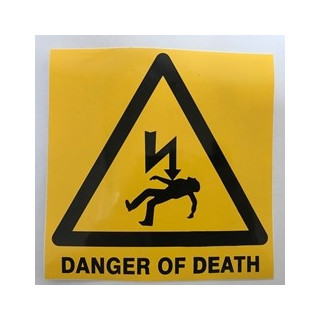 Danger of Death Label (Adhesive)