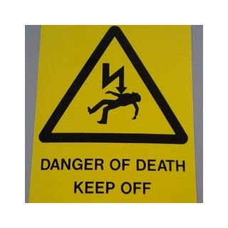 Danger of Death Label (KEEP OFF)