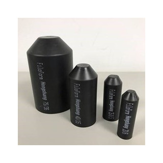 Filoform heat shrink insulating end caps for power cables