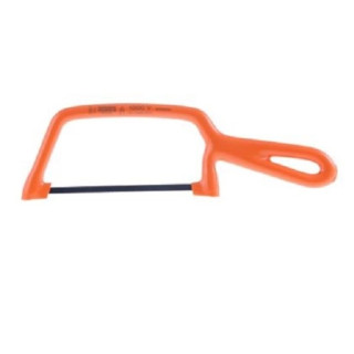Insulated junior hacksaw is a hand tool used for cutting various materials, typically metal or plastic, in electrical and construction work