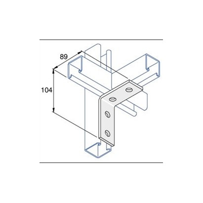 90 Deg Angle Bracket (2 Hole/2 Hole)
