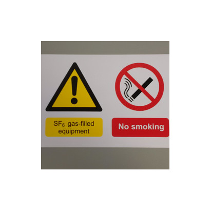 SF6 Warning Label - Self Adhesive
