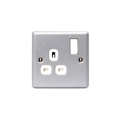 Metal 13A Switched Socket