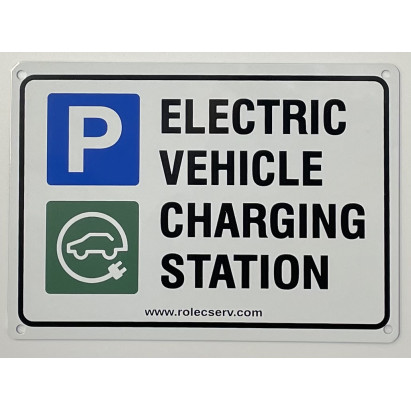Rolec Aluminium Electric Vehicle Charging Station Sign