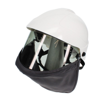 Arc Flash Helmet with Integrated Face Shield and Neck Protection