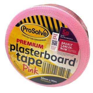 ProSolve Premium Plasterboard Tape 50mm x 90m (Pink)