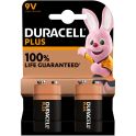 Duracell Plus Power 9V Batteries Pack of 2