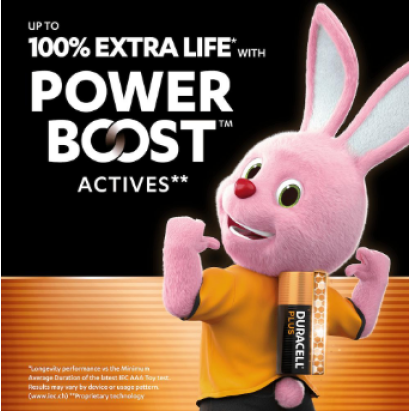 Duracell Plus Boost Active AAA Pack of 10