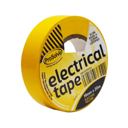 ProSolve Electrical Tape 19mm x 20m - Yellow