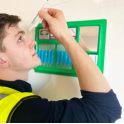 Eye Wash Station In Use